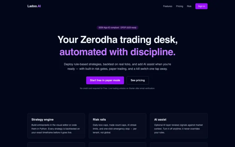 The Ladoo.AI website